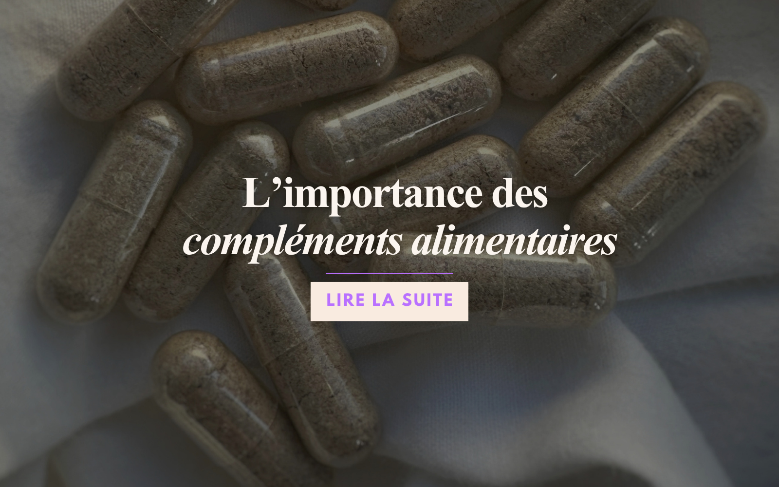 L'importance des compléments alimentaires